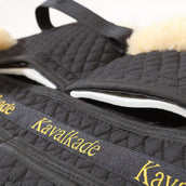 Kavalkade Tapis Sous-Selle avec Peau d'Agneau et Inserts Noir/Beige Kavalkade Tapis Sous-Selle avec Peau d'Agneau et Inserts Noir/Beige
