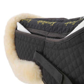 Kavalkade Tapis Sous-Selle avec Peau d'Agneau et Inserts Noir/Beige Kavalkade Tapis Sous-Selle avec Peau d'Agneau et Inserts Noir/Beige