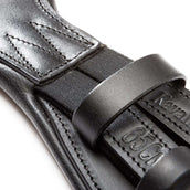 Kavalkade Sangle de Dressage Casper Oiled Leather avec Élastique Noir Kavalkade Sangle de Dressage Casper Oiled Leather avec Élastique Noir