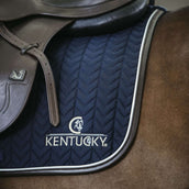 Kentucky Tapis de Selle De Saut Fishbone Leather Marin Kentucky Tapis de Selle De Saut Fishbone Leather Marin