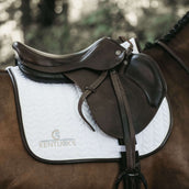 Kentucky Tapis de Selle De Saut Fishbone Leather Blanc Kentucky Tapis de Selle De Saut Fishbone Leather Blanc