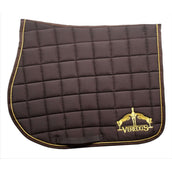 Veredus Tapis de Selle Microfiber de Saut Marron/or Veredus Tapis de Selle Microfiber de Saut Marron/or