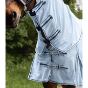 Waldhausen Couverture Anti-Mouches Protect avec Cou Indépendant Bleu clair/Bleu nuit Waldhausen Couverture Anti-Mouches Protect avec Cou Indépendant Bleu clair/Bleu nuit