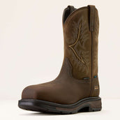 Ariat Bottes Western WorkHog XT Waterproof Wide Square Carbon Toe Hommes Brown/Mocha Ariat Bottes Western WorkHog XT Waterproof Wide Square Carbon Toe Hommes Brown/Mocha