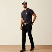 Ariat T-Shirt American Bison Tee Hommes Charcoal Heather Ariat T-Shirt American Bison Tee Hommes Charcoal Heather