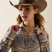 Ariat Blouse Arizona Western Femme Ombre Blue Southwest Ariat Blouse Arizona Western Femme Ombre Blue Southwest