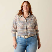 Ariat Blouse Arizona Western Femme Ombre Blue Southwest Ariat Blouse Arizona Western Femme Ombre Blue Southwest