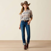 Ariat Blouse Arizona Western Femme Ombre Blue Southwest Ariat Blouse Arizona Western Femme Ombre Blue Southwest