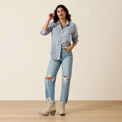 Ariat Blouse Billie Jean Femme Ashleigh Blue Crystal Southwes Ariat Blouse Billie Jean Femme Ashleigh Blue Crystal Southwes