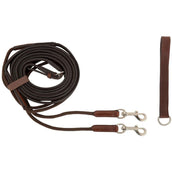 BR Longues Rênes Norwich Cuir souple + Corde Oak/Silver BR Longues Rênes Norwich Cuir souple + Corde Oak/Silver