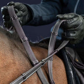 Dyon Rênes Hunter 5/8 avec Arrêts Cuir Noir Dyon Rênes Hunter 5/8 avec Arrêts Cuir Noir