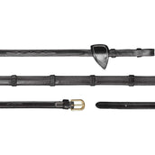 Dyon Rênes Rubber 1/2 avec Arrêts Cuir Noir Dyon Rênes Rubber 1/2 avec Arrêts Cuir Noir