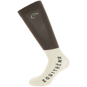 EQUITHÈME Chaussettes d'Équitation Compet Marron/beige EQUITHÈME Chaussettes d'Équitation Compet Marron/beige
