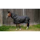 EQUITHÈME Couverture Imperméable TYREX Lumin 600D 0g Noir EQUITHÈME Couverture Imperméable TYREX Lumin 600D 0g Noir
