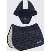 Equiline Tapis de Selle et Bonnet Anti-Mouches de Saut Octagon Eqflaggy Marine Equiline Tapis de Selle et Bonnet Anti-Mouches de Saut Octagon Eqflaggy Marine