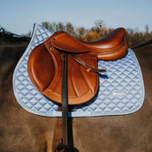 EQUITHÈME Tapis de Selle Nacre de Saut Bleu EQUITHÈME Tapis de Selle Nacre de Saut Bleu