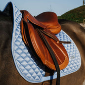 EQUITHÈME Tapis de Selle Nacre de Saut Bleu EQUITHÈME Tapis de Selle Nacre de Saut Bleu
