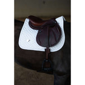 Equestrian Stockholm Tapis de Selle Modern de Saut White Silver Equestrian Stockholm Tapis de Selle Modern de Saut White Silver