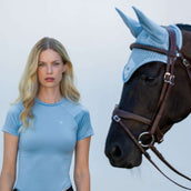 Equestrian Stockholm Chemise Dynamic Short Sleeve Midsummer Blue Equestrian Stockholm Chemise Dynamic Short Sleeve Midsummer Blue
