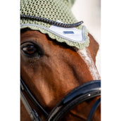 Equestrian Stockholm Bonnet Anti-Mouches Pistachio White Equestrian Stockholm Bonnet Anti-Mouches Pistachio White