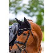 Equestrian Stockholm Bonnet Anti-Mouches Velvet Noir Equestrian Stockholm Bonnet Anti-Mouches Velvet Noir