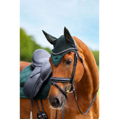 Equestrian Stockholm Bonnet Anti-Mouches Satin Sycamore Green Equestrian Stockholm Bonnet Anti-Mouches Satin Sycamore Green
