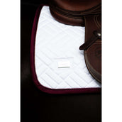 Equestrian Stockholm Tapis de Selle Modern de Saut Blanc/Merlot Equestrian Stockholm Tapis de Selle Modern de Saut Blanc/Merlot