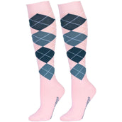 Harry's Horse Chaussettes Check Pink Dolphin Harry's Horse Chaussettes Check Pink Dolphin
