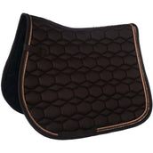 HKM Tapis de Selle Rosegold Glamour Polyvalent Marron/Or Rose HKM Tapis de Selle Rosegold Glamour Polyvalent Marron/Or Rose