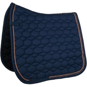HKM Tapis de Selle Rosegold Glamour Dressage Bleu foncé/RoseOr HKM Tapis de Selle Rosegold Glamour Dressage Bleu foncé/RoseOr