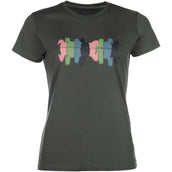 HKM T-Shirt Mirror Gris Vert HKM T-Shirt Mirror Gris Vert
