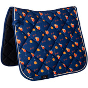HKM Tapis de Selle Splash Dressage Bleu foncé/orange HKM Tapis de Selle Splash Dressage Bleu foncé/orange