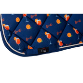 HKM Tapis de Selle Splash Polyvalent Bleu foncé/orange HKM Tapis de Selle Splash Polyvalent Bleu foncé/orange