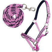 HKM Ensemble Licol Crystal Souple Rembourrage Rose/Bleu foncé HKM Ensemble Licol Crystal Souple Rembourrage Rose/Bleu foncé
