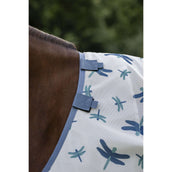 Amigo Couverture Anti-Mouches Pony Dragonfly Print/Silver/Blue/Sage Amigo Couverture Anti-Mouches Pony Dragonfly Print/Silver/Blue/Sage