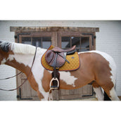 Kentucky Horsewear Tapis de Selle Onion Quilt Leather Neon de Saut Kaki Kentucky Horsewear Tapis de Selle Onion Quilt Leather Neon de Saut Kaki