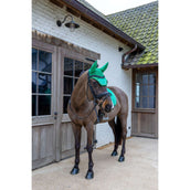 Kentucky Bonnet Anti-Mouches Wellington Velvet Horse Printing Vert Kentucky Bonnet Anti-Mouches Wellington Velvet Horse Printing Vert