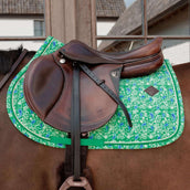 Kentucky Tapis de Selle Velvet Paisley Garden de Saut Vert/Marine Kentucky Tapis de Selle Velvet Paisley Garden de Saut Vert/Marine