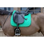 Kentucky Tapis de Selle Velvet Horse Printing Dressage Vert Kentucky Tapis de Selle Velvet Horse Printing Dressage Vert