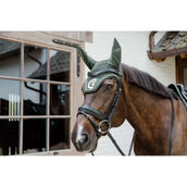 Kentucky Horsewear Bonnet Anti-Mouches Wellington 3D Logo Pine Green Kentucky Horsewear Bonnet Anti-Mouches Wellington 3D Logo Pine Green
