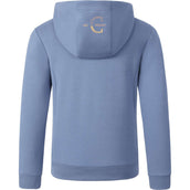 Covalliero Pull col Hoodie SS26 Enfants Smoked Blue Covalliero Pull col Hoodie SS26 Enfants Smoked Blue