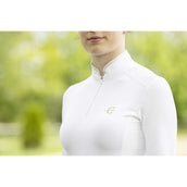 Covalliero T-shirt de Concours SS26 Femme Longues Manches Blanc Covalliero T-shirt de Concours SS26 Femme Longues Manches Blanc