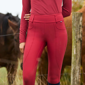 Kingsland Pantalon d'Équitation KLKristin Full Grip Dames Grenat Rouge Kingsland Pantalon d'Équitation KLKristin Full Grip Dames Grenat Rouge
