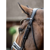 LeMieux Bride Kudos Patent Dressage Marron/Blanc LeMieux Bride Kudos Patent Dressage Marron/Blanc