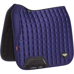 LeMieux Tapis de Selle Loire Memory Satin Square Dressage Ink Blue LeMieux Tapis de Selle Loire Memory Satin Square Dressage Ink Blue