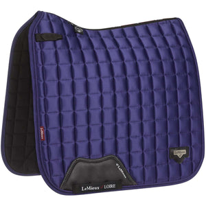 LeMieux Tapis de Selle Loire Classic Satin Square Dressage Ink Blue LeMieux Tapis de Selle Loire Classic Satin Square Dressage Ink Blue