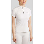 Montar T-shirt de Concours MoPearl Pintucks Gun Metal Crystals Blanc Montar T-shirt de Concours MoPearl Pintucks Gun Metal Crystals Blanc