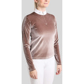 Montar T-shirt de Concours MoValerie Velvet Golden Quartz Crystals Longues Manches Nougat Brown Montar T-shirt de Concours MoValerie Velvet Golden Quartz Crystals Longues Manches Nougat Brown
