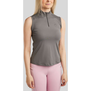 Montar Chemise MoPearl Pintuck Sans Manche Gris Montar Chemise MoPearl Pintuck Sans Manche Gris