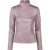 Pikeur Chemise Zip Print Selection AW26 Longues Manches Ash Mauve Pikeur Chemise Zip Print Selection AW26 Longues Manches Ash Mauve